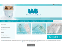 Tablet Screenshot of iab-reinraumprodukte.de